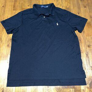 Polo Ralph Lauren men's black polo shirt XXL *small hole under rear collar